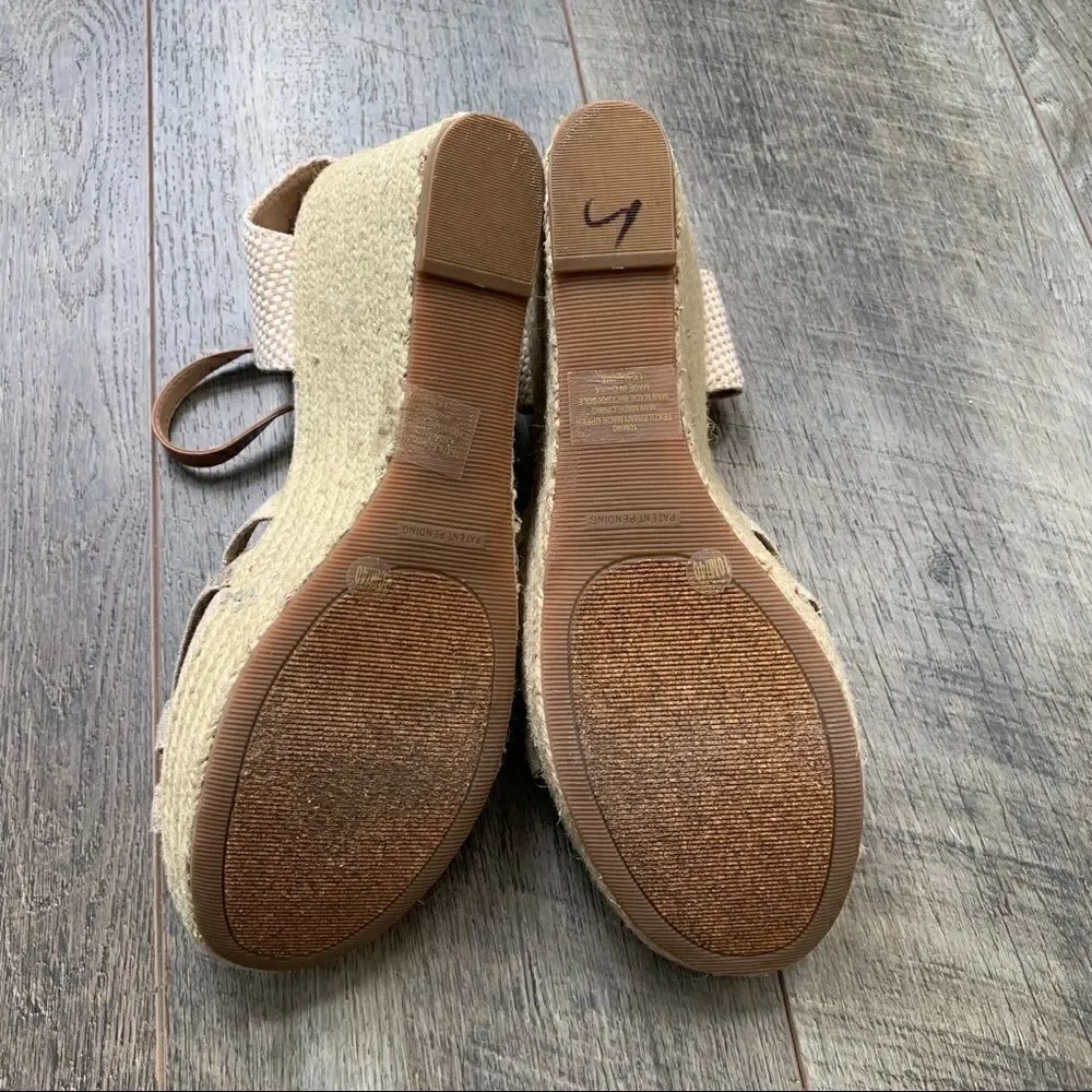 Lucky Brand Mahima Espadrille Wedge Beechwood Tan NWOT Size 10